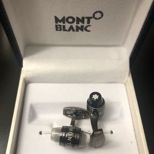 New Montblanc Black Coated / Glass Cufflinks